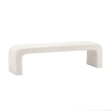 Cream Harper 160cm Boucle Bench